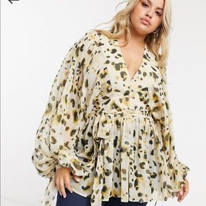 Asos Design Plus Sheer Top